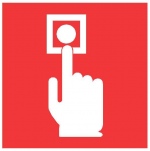 Brandmelder, stickers, pictogrammen, brandbestrijdingstekens