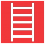 Ladder, veiligheidspictogrammen, stickers, brandbestrijdingstekens