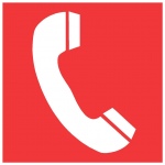 Noodtelefoon, veiligheidspictogrammen, stickers,