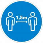 Houd 1,5m afstand,pictogrammen en stickers