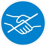 Schud geen handen, pictogrammen en stickers