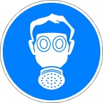 Ademhalingsbescherming verplicht, pictogrammen en stickers, ISO 7010
