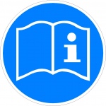 Gebruiksaanwijzing in acht nemen, pictogrammen en stickers