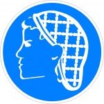 Haarnet verplicht, pictogrammen en stickers