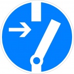 Schakelen voor ingebruikname, pictogrammen en stickers