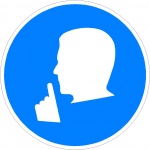 Stilte verplicht, pictogrammen en stickers