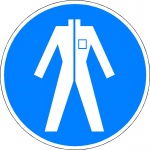 Veiligheidspak verplicht, pictogrammen en stickers
