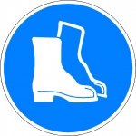 Veiligheidsschoenen verplicht ,stickers ,pictogrammen,