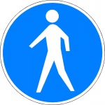 Verplichte oversteekplaats, pictogrammen en stickers