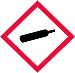 Gassen onder druk, pictogrammen en stickers,