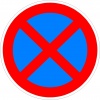 Absoluut verboden te stoppen, pictogrammen,stickers