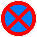 Absoluut verboden te stoppen, pictogrammen,stickers