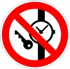 Kleine metalen voorwerpen verboden, pictogrammen, stickers