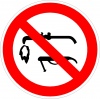 Lassen verboden,pictogrammen, stickers
