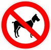 Meenemen van dieren verboden, pictogrammen,stickers