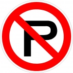 Parkeren verboden, pictogrammen en stickers