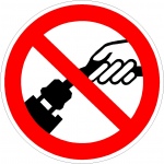 Verboden aan de kabel te trekken,pictogrammen en stickers