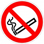 Verboden te roken, pictogrammen, stickers