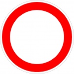Verboden voor alle typen voertuigen, pictogrammen en stickers