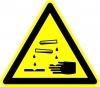 Bijtende corrosieve stoffen, stickers, veiligheidspictogrammen