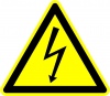 Gevaarlijke elektrische spanning,stickers, pictogrammen