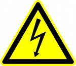 Gevaarlijke elektrische spanning, stickers, veiligheidspictogrammen