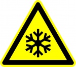 Lage temperaturen, veiligheidspictogrammen, stickers,