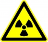Radioactieve stoffen of ioniserende straling, stickers, pictogrammen