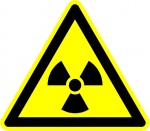Radioactieve stoffen of ioniserende straling, stickers, pictogrammen